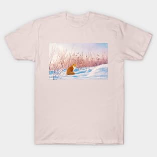 Red Fox in Snow T-Shirt